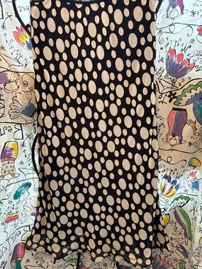Como polka dot pull on slip skirt